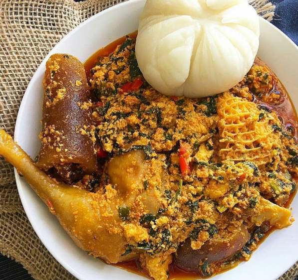 Iyan + Egusi + Chicken